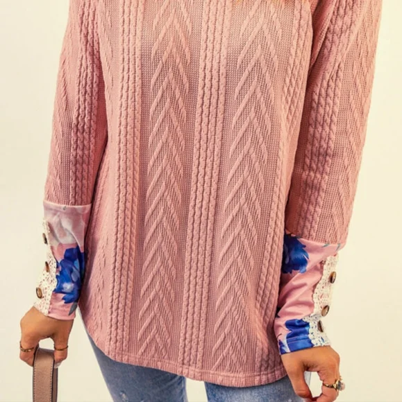 💜 New Floral Detail Sweater - Picture 3 of 4